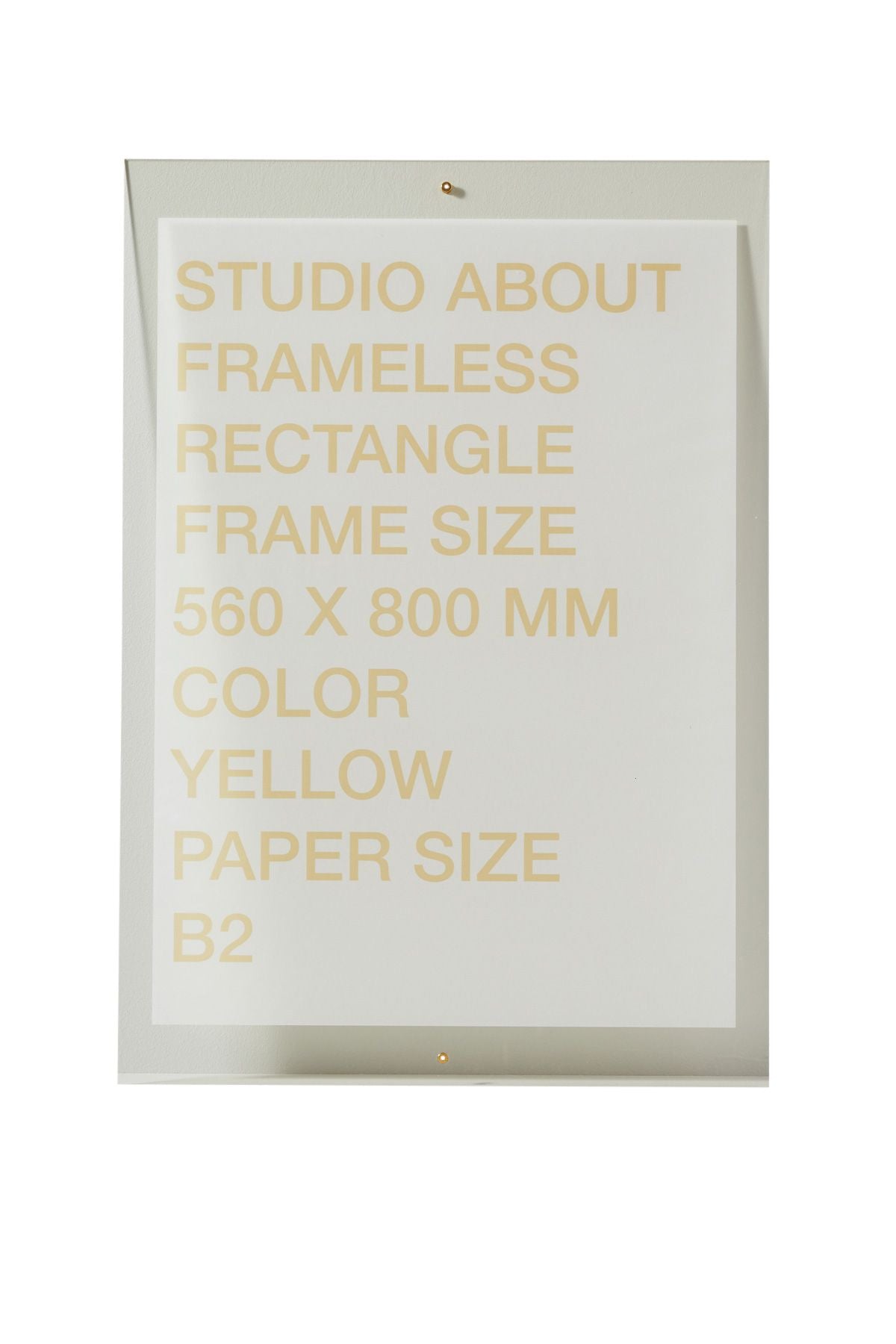Studio About rammeløs ramme B2 -rektangel, gul