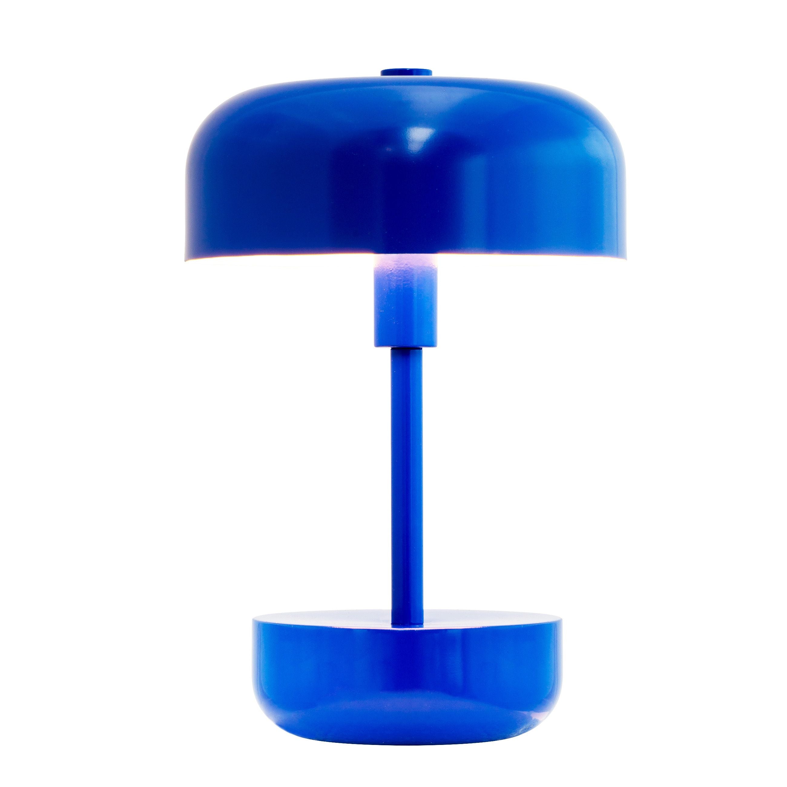 Dyberg Larsen Haipot genopladelig bordlampe, blå