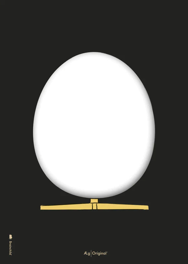 Brainchild The Egg Design Sketch Poster Without Frame A5, Black Background