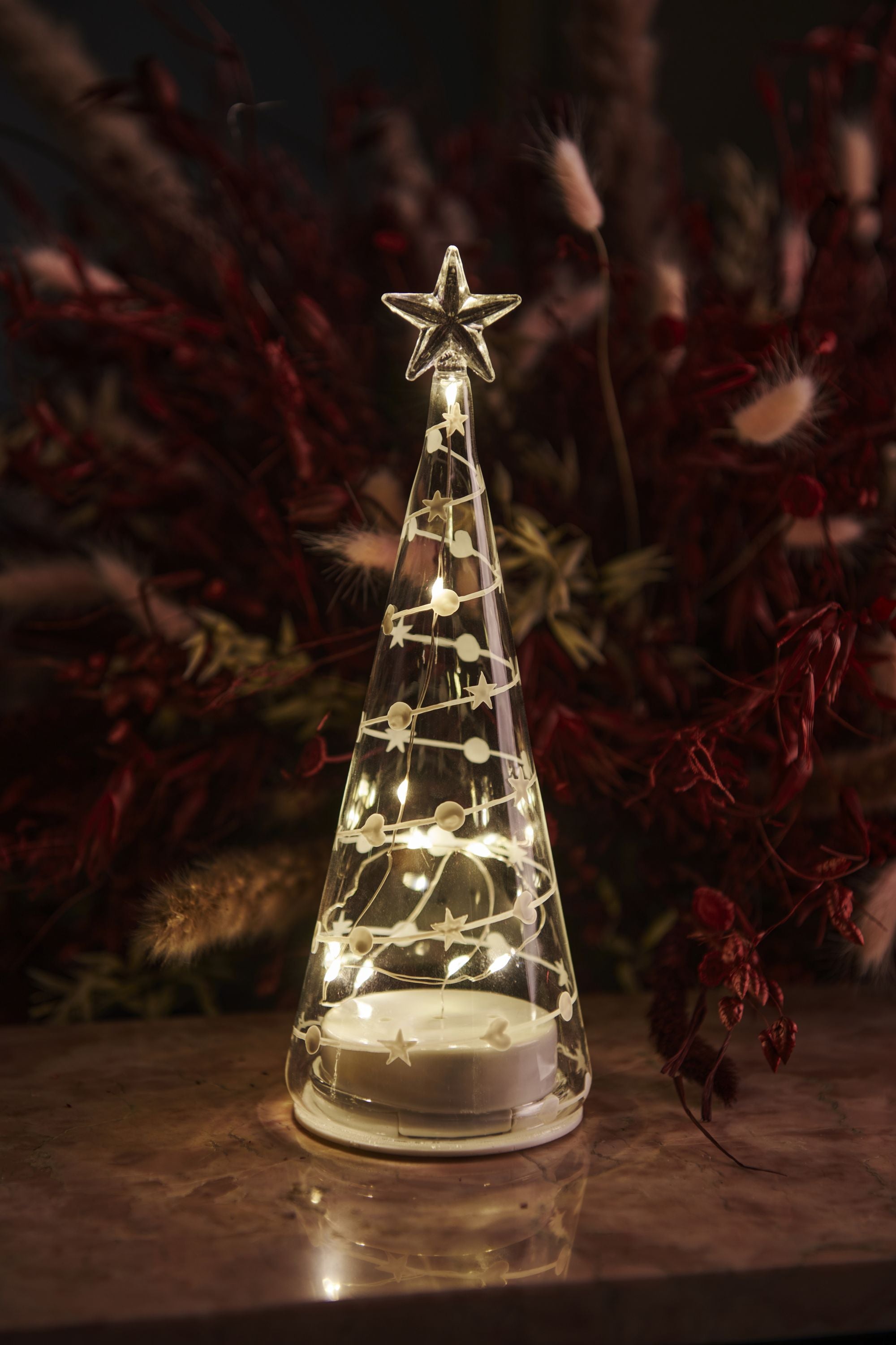 Sirius Sweet Christmas Træ, H22CM, HVID/KLAR