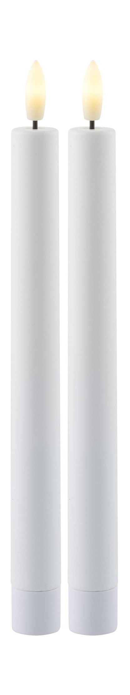 Sirius Sille genopladelig krone LED -lys 2 stk. Hvid Øxh 2,2x25 cm
