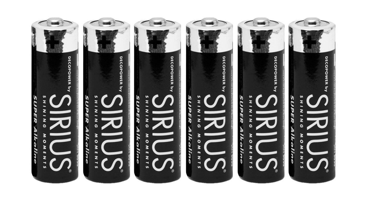 Sirius Decopower AA Batterier, 6stk Sæt