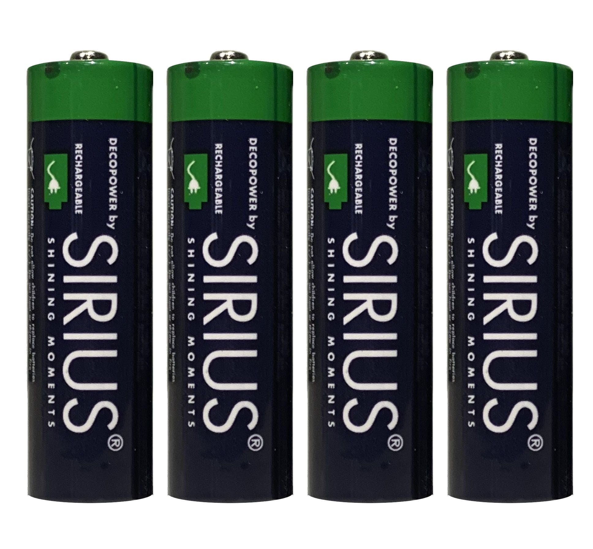 Sirius Decopower AA Genopladelige batterier, 4PCS SET.