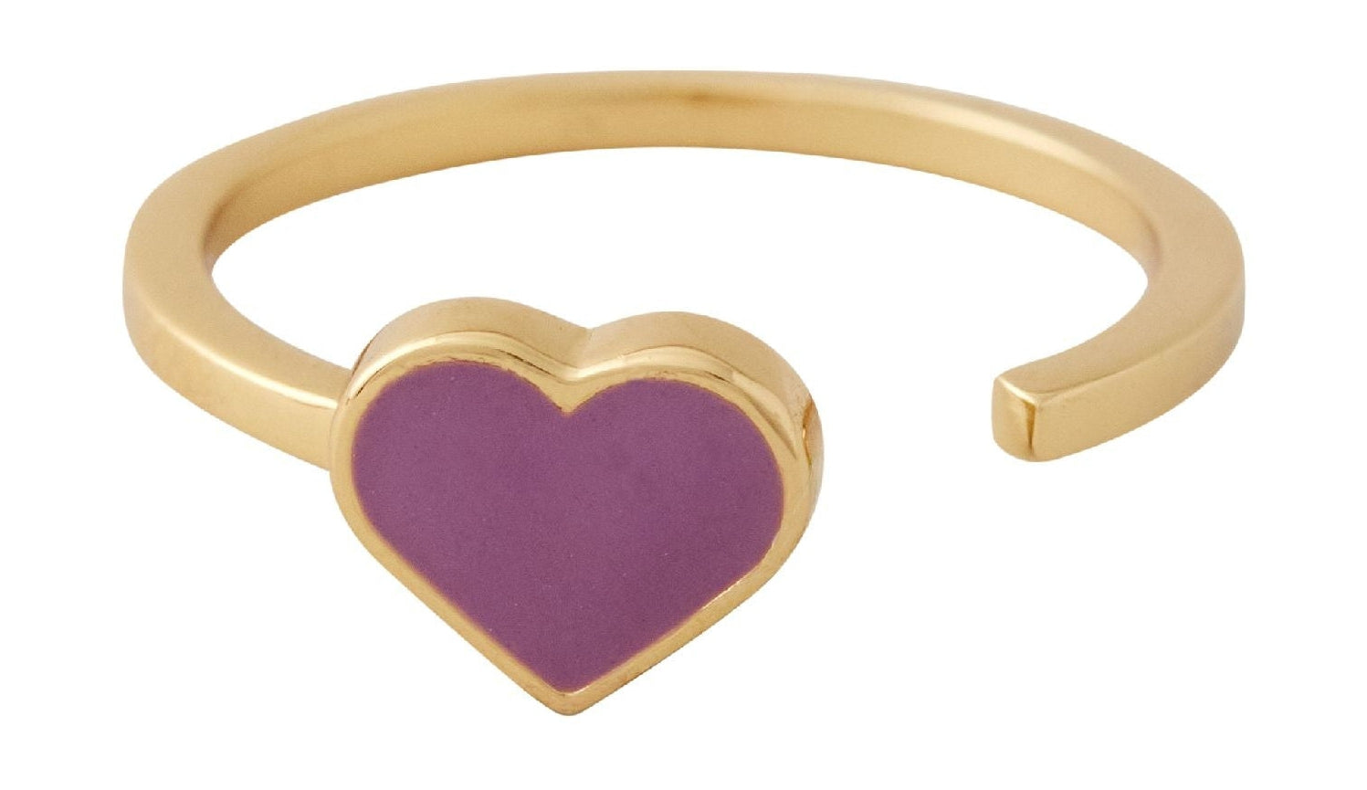 Design Letters Emaljel Heart Ring Gold, Lavendel