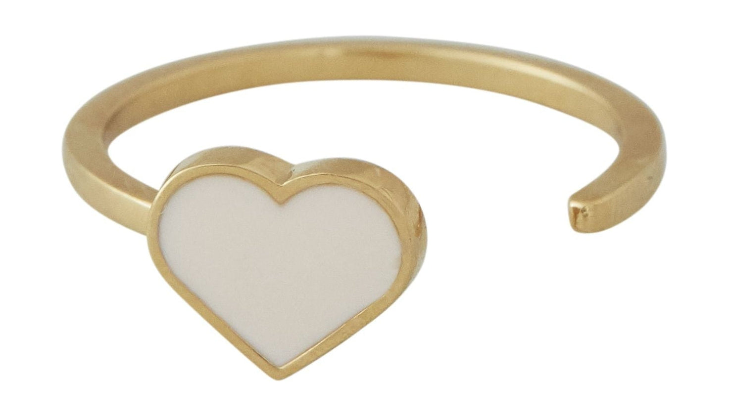 Design Letters Emaljel Heart Ring Gold, nøgen