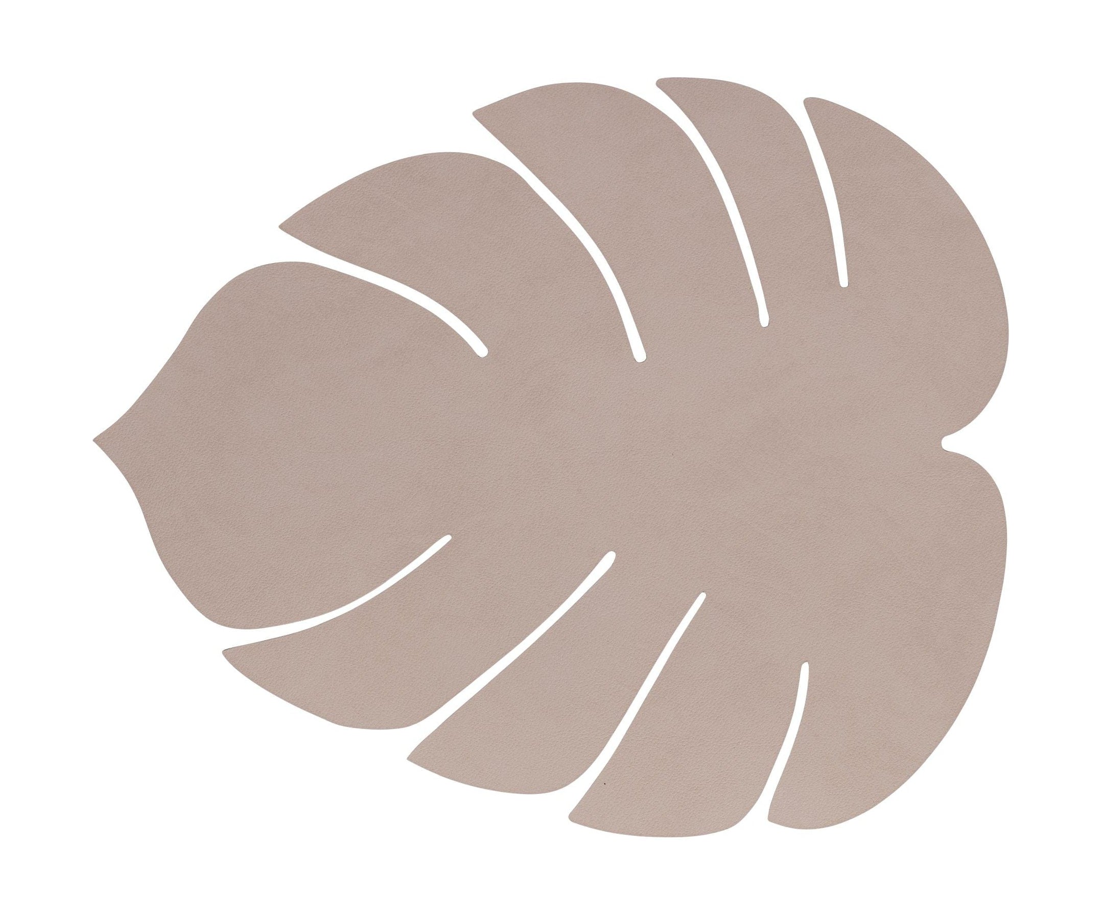 Lind DNA Table Mat Monstera Leaf L, Clay Brown