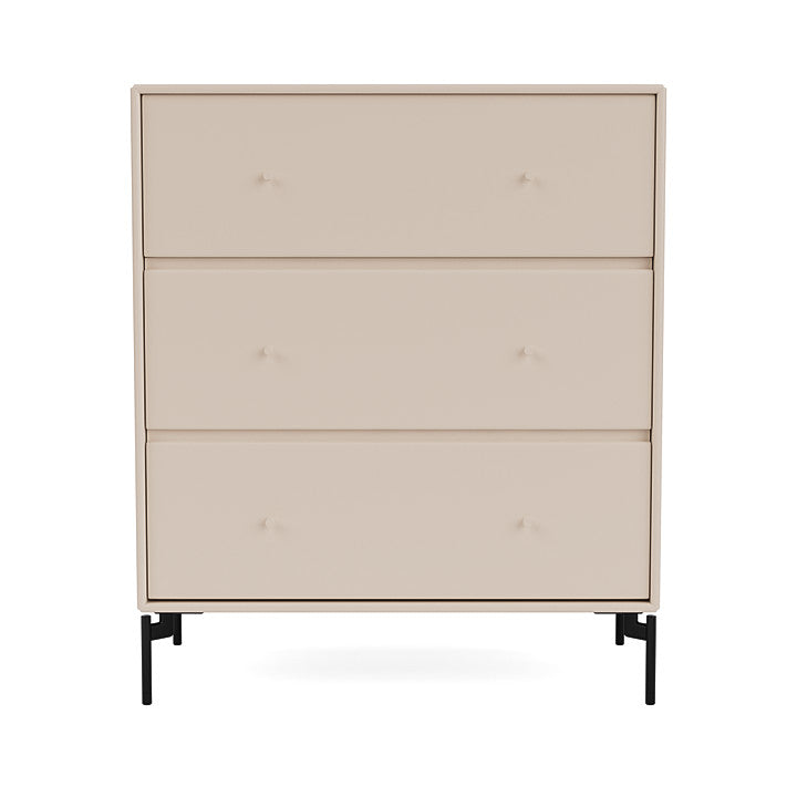 Montana Carry Dresser With Legs, Clay/Black