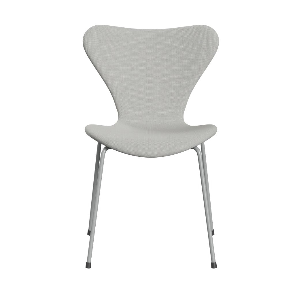 Fritz Hansen 3107 Stol Fuldpolstret, Nine Grey/Steelcut Trio Pale Mint Green