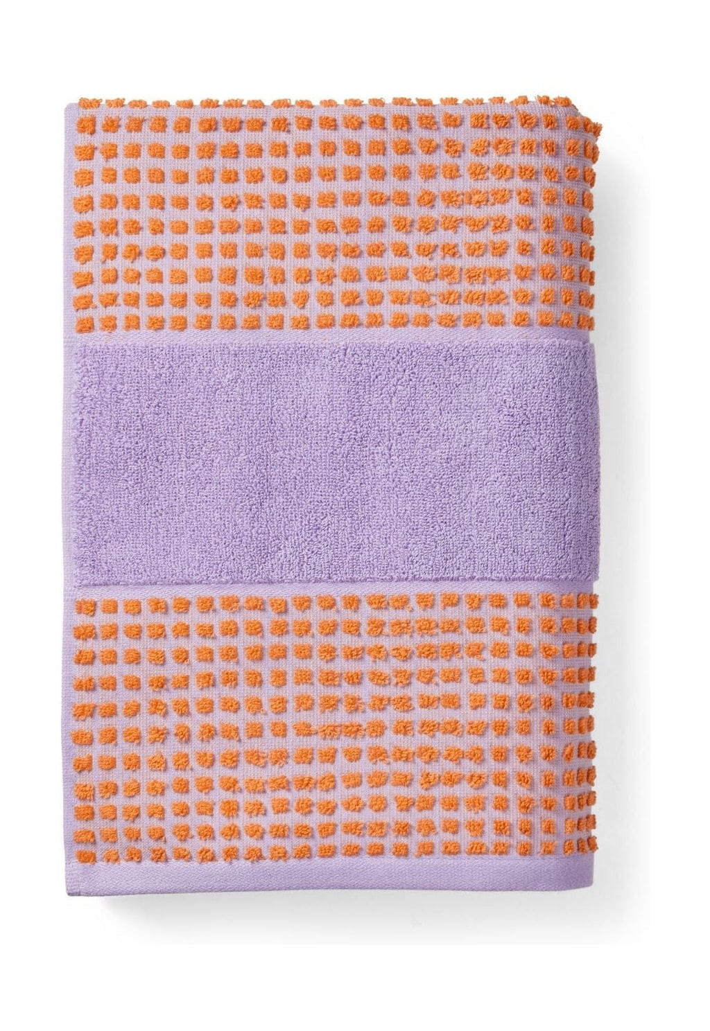 Juna Check Håndklæde 70x140 Cm, Lavendel/Fersken
