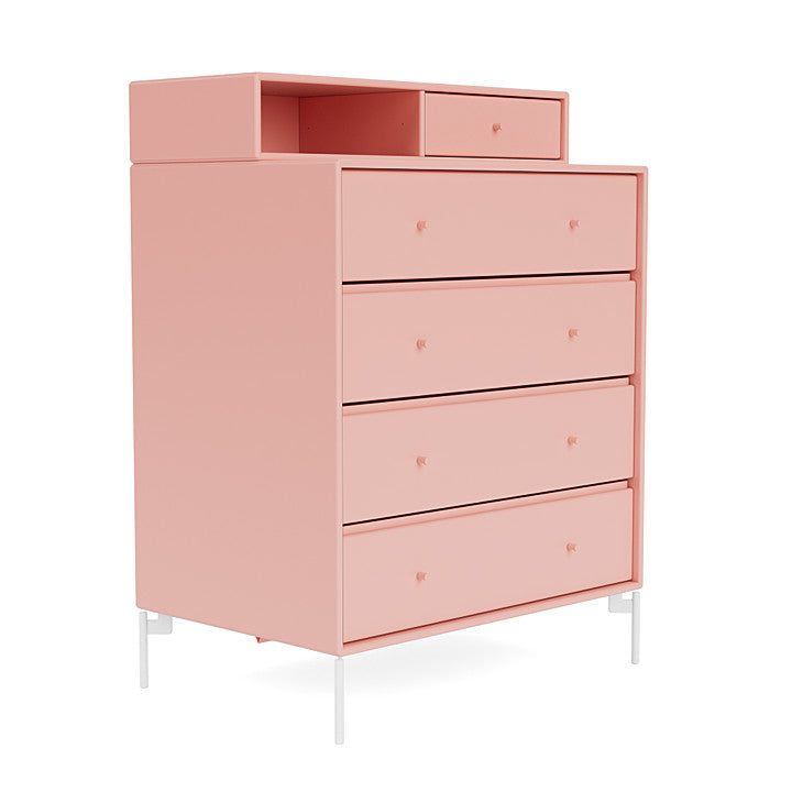 Montana Keep Chest Of Drawers With Legs, Ruby/Snow White