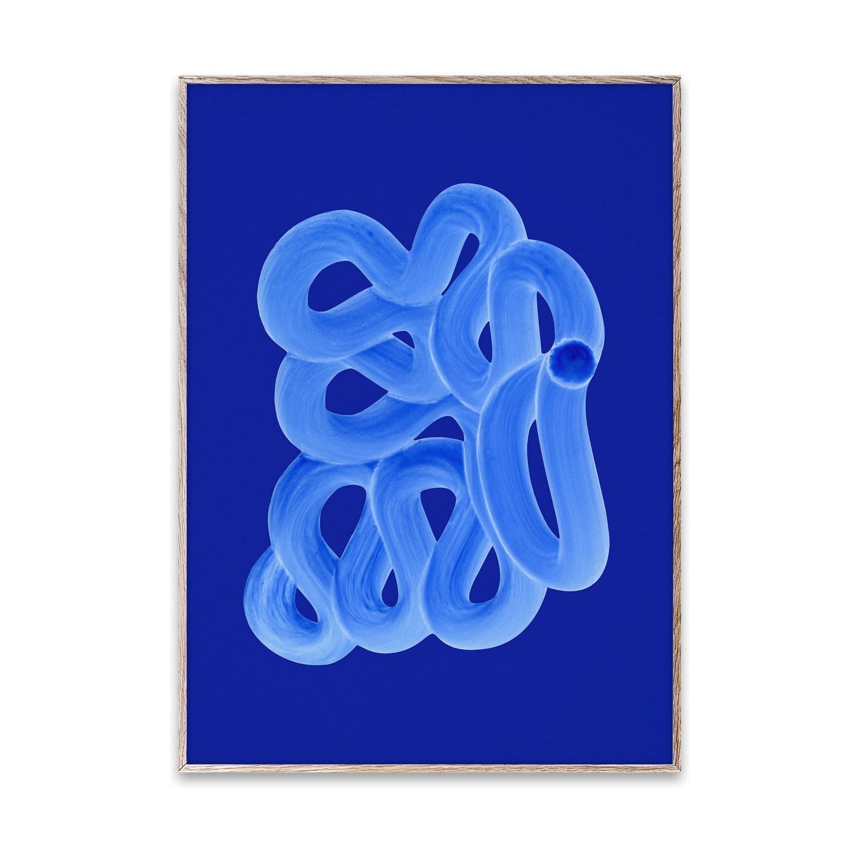 Paper Collective Blue Brush Plakat, 50x70 Cm