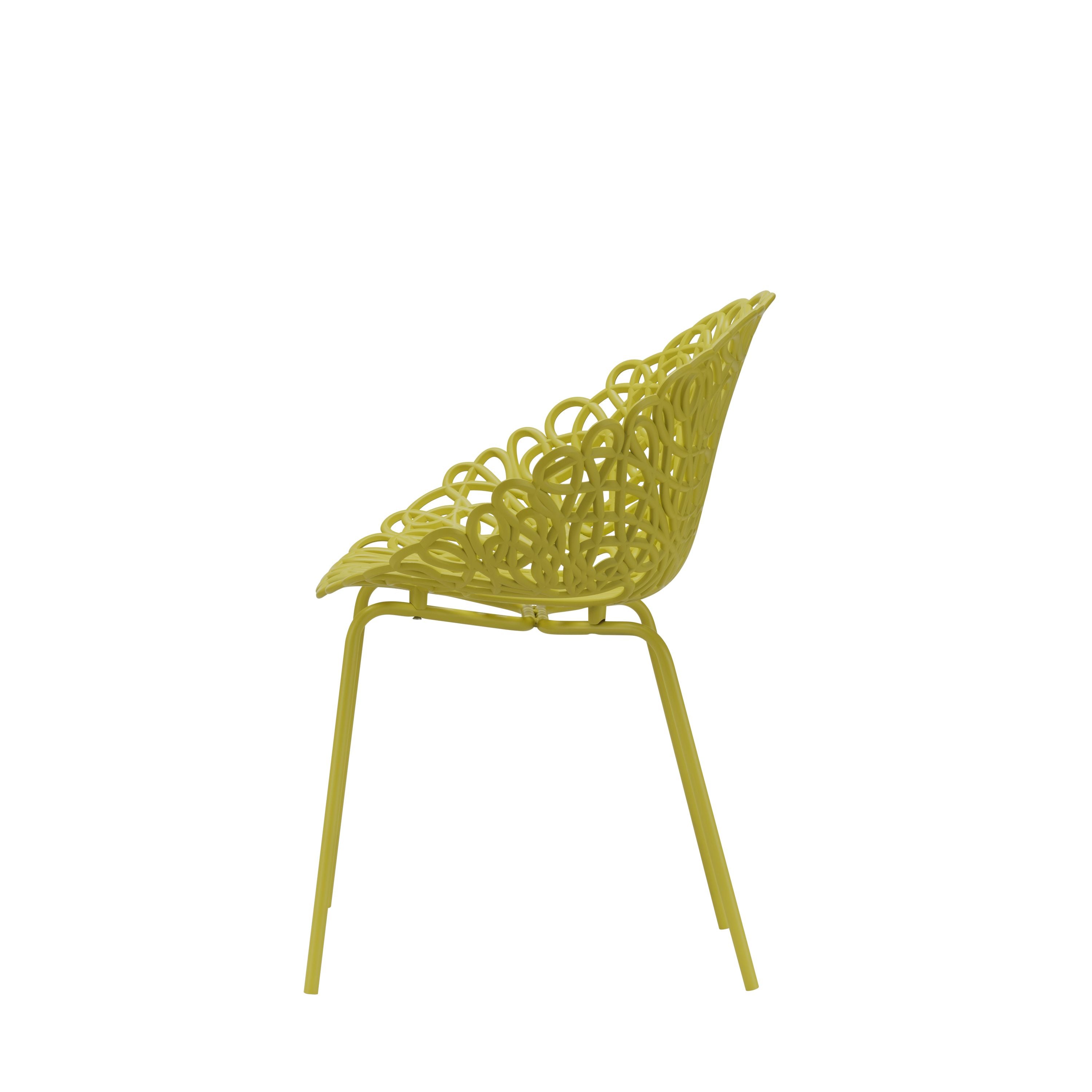 Qeeboo Bacana Chair Outdoor Set Of 2 Pcs, Mustard